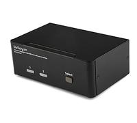 StarTech Commutateur KVM 2 ports DisplayPort double écran USB et audio