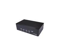 STARTECH Switch KVM double affichage DisplayPort 4K 60 Hz à 4 ports avec hub USB 2.0 intégré - 4 Ordinateur(s)