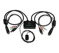 StarTech Commutateur KVM SV211HDUA – HDMI, 2 ports USB pour 2 PC, audio, câbles, auto‑alimenté