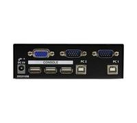 StarTech Switch KVM USB VGA professionnel SV231USBGB 2 ports, 1920x1440, hub USB 3 ports, câbles