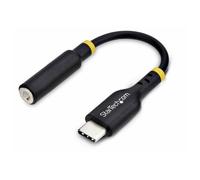 Startech USB-C Audio Adapter to 3.5mm TRRS Jack, Headphone Aux Dongle - USB-C vers adaptateur de prise casque - USB-C mâle pour mini jack 4 pôles femelle - 12.7 cm - noir