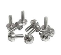 Startech Vis M5 - Pack de 100 - Vis M5x12 de montage pour rack et armoire serveur - Argent - Kit de visserie (pack de 100) - pour P/N: