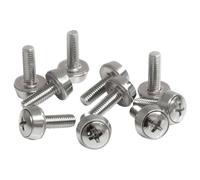 StarTech.com Vis M5 - Pack de 100 - Vis M5x12 de montage pour rack et armoire serveur - Argent - kit de visserie