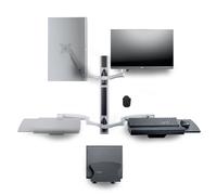 Startechcom Station de travail murale avec support VESA jusqu'à 27 pouces, clavier et souris
