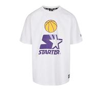 STARTER BLACK Homme LABEL Starter Airball Tee T-Shirt, Blanc, L