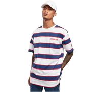 Starter Black Label Homme Logo Striped Tee T-Shirt, Blanc/Bleu, M EU