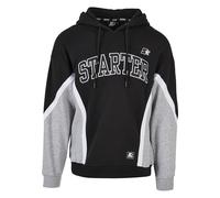 STARTER BLACK LABEL Homme Starter Throwback Hoody Sweatshirt Capuche, Noir/Gris chiné, M