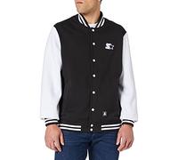 Starter Black Label Jacke Starter College Fleece Jacket, Noir/Blanc, L Hommes