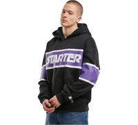 STARTER BLACK LABEL St408-starter Across Stripe Hoodie Sweat-Shirt à Capuche, Noir/Violet, XXL Homme