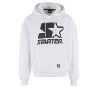 STARTER BLACK LABEL Sweat à Capuche surdimensionné pour Homme - Sweat à Capuche décontracté avec Logo de démarrage - Tailles S à XXL, Blanc., S