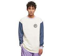 STARTER BLACK LABEL T- Shirt à Manches Longues Starter Sundown, Blanc Palais/Bleu Vintage, XL Homme