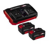 Einhell Starter Kit 2 x 4,0 Ah + Double Chargeur PXC (Lithium-Ion, 18V, 1 chargeur + 2 batteries 4,0 Ah)