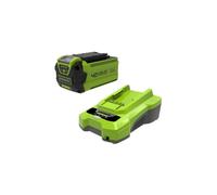 Starter Kit 40V - GREENWORKS - GSK40B2 - Batterie 2.0Ah - Chargeur rapide - Li-ion