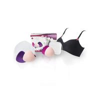 Starter Kit Allaitement Lavable CURVE Brassière Noire + 4 Coussinets d’Allaitement (S)