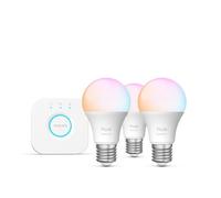 Philips Hue – Kit de démarrage 3 ampoules E27 + pont, blanc & couleur, 806 lm, app, Alexa/Google