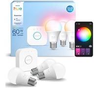 Pack PHILIPS Kit Hue Essential E27 60Wx3 + pont v2