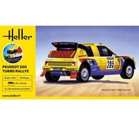 Maquette Voiture - HELLER - Peugeot 205 Turbo Rallye - Starter Kit - 1:43 - Rouge