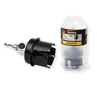 Starter kit scies trépan carbures - Ø 68 mm avec butée + pilote + foret - DIAGER - 3000A