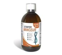STARTER MINCEUR - Active l’élimination et l’amincissement - Détoxifie l'organisme - 13 extraits de plantes - Cure 5 jours - Flacon 250ml