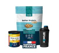 Starter Muscu Énergie Pack - Cookie Protéiné + BCAA + Shaker - Récupération Musculaire & Soutien de la Force - Nutrition Post-Entraînement - Pack Débutant Fitness