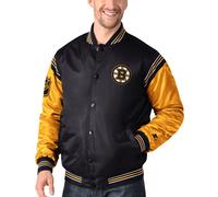 STARTER NHL Boston Bruins ENFORCER Varsity Satin Veste