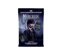 Starter pack cartes Panini Mercredi Saison 2 Classeur + 3 pochettes (18 cartes) + 1 Carte Édition Limitée Violet foncé/Noir