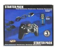 Starter Pack Playstation(1 Manette Vibrante + 1 Telecommande + 2 Rallonges + Cable RGB Pro Audio) G
