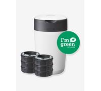 Starter pack poubelle à couches Twist & Click + 6 recharges blanc TU