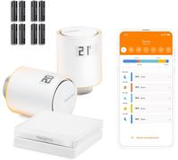 Starter Pack - Tête Thermostatique Connectée Et Intelligente, Contrôle À Distance, Économie D'Énergie, Pack Pour Chauffage Collectif, Compatible Alexa, Apple Et Google Home, Nvp-Amz