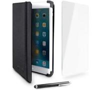 Urban Factory – Starter Pack TWEEDEE – Étui folio 10,1" + Verre trempé + Stylet 0,8 mm – Noir