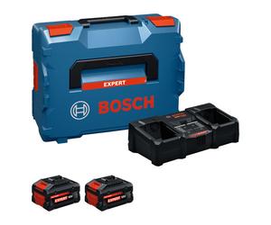 Starter set 2 batteries 18 V 8.0 Ah + 1 chargeur EXAL 18V2-320 + L-BOXX BOSCH EXPERT 1600A0373X