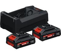 Bosch Set de démarrage EXPERT 2x EXBA 18V-40 + chargeur double tension GAL 12V/18V-80, Bundle