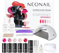 Starter Set - 4 X Vernis Semi Permanent - Lampe Uv 22w/48 Ongles Gel - Kit Ongle Gel Uv Complet -Top Coat - Base Coat - Couleurs