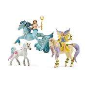 schleich 72178 BAYALA Assortiment de Jouets avec la Fée Feya, la Sirène Eyela, une Figurine Licorne et un Poney schleich - Coffret de Jouets Schleich - Cadeau pour Garçons et Filles de 5 ans et Plus