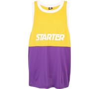 Starter T-Shirt jaune / violet / blanc, Taille L-XL