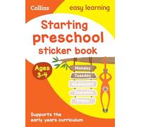 Collins – Livre d'autocollants Starting Preschool – 3–4 ans