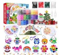 STARTOGOO Kit de Perles à Repasser, 12000 Pièces Perles de 24 Couleurs avec 3 Plaques, 50 Modèles, Papier à Repasser et Accessoires - Activité Manuelle Enfants 5-12 Ans, Cadeau Créatif Garçon Fille