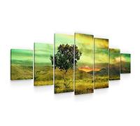 Startonight Grand Format Art Encadré Arbre Solitaire, Impression De Photos Sur Toile XXL Imprimée Tableau Motif Moderne Déco d'Art 7 pieces Tendu Sur Chassis 100 x 240 cm