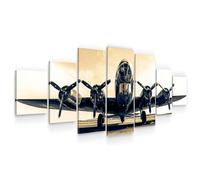 Startonight Grand Format Art Encadré Avion B-17G, Impression De Photos Sur Toile XXL Imprimée Tableau Motif Moderne Déco d'Art 7 pieces Tendu Sur Chassis 100 x 240 cm
