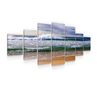 Startonight Grand Format Art Encadré La Vague Et L'océan, Impression De Photos Sur Toile XXL Imprimée Tableau Motif Moderne Déco d'Art 7 pieces Tendu Sur Chassis 100 x 240 cm
