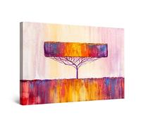 Startonight Impression sur Toile Arbre Rectangulaire Coloré - Tableau Abstrait - Decoration Murale Salon Moderne - Image sur Toile - 60 x 90 cm Idée Cadeau Élégante et Originale Effet Lumineux