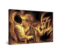Startonight Impression sur Toile - Chanteur de Jazz - Tableau Decoration Murale Salon Moderne - Image sur Toile - 60 x 90 cm Idée Cadeau Élégante et Originale Effet Lumineux Nocturne
