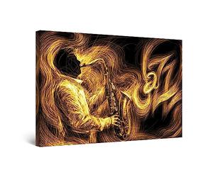 Startonight Impression sur Toile - Chanteur de Jazz - Tableau Decoration Murale Salon Moderne - Image sur Toile - 60 x 90 cm Idée Cadeau Élégante et Originale Effet Lumineux Nocturne
