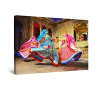 Startonight Impression sur Toile - Danse Indienne - Tableau Decoration Murale Salon Moderne - Image sur Toile - 60 x 90 cm Idée Cadeau Élégante et Originale Effet Lumineux Nocturne