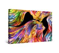 Startonight Impression Sur Toile Embrasser dans l'éternité, Multicolore- Tableau Abstrait - Decoration Murale Salon Moderne - Image sur Toile - Grande 80 x 120 cm Idée Cadeau Élégante et Originale