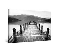 Startonight Impression sur Toile Le Pont du Matin, Art Encadré Imprimée Tableau Motif Moderne Décoration Tendu sur Chassis Prêt à Accrocher Grande 80 x 120 cm Idée Cadeau Élégante et Originale