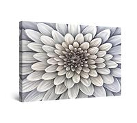 Startonight Impression Sur Toile Lumineux Macro Blanc Pétales Fleurs - Tableau Fleurs - Decoration Murale Salon Moderne - Image sur Toile - Grande 80 x 120 cm Idée Cadeau Élégante et Originale