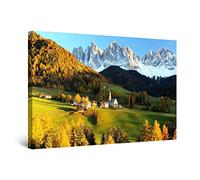Startonight Impression Sur Toile Maison en Montagne, Tableau Paysage - Decoration Murale Salon Moderne - Image sur Toile - Grande 80 x 120 cm Idée Cadeau Élégante et Originale Effet Lumineux
