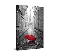 Startonight Impression sur Toile Parapluie à Paris, Art Encadré Imprimée Tableau Motif Moderne Décoration Tendu sur Chassis Prêt à Accrocher 60 x 90 cm Idée Cadeau Élégante et Originale