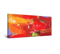 Startonight Impression Sur Toile Rouge, Tableau Abstrait - Decoration Murale Salon Moderne - Image sur Toile - 60 x 120 cm cm Idée Cadeau Élégante et Originale Effet Lumineux Nocturne